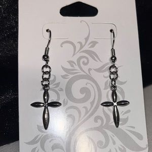 Handmade cross earrings